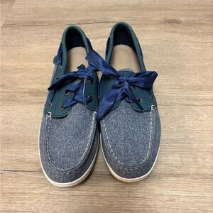 Sperry Women’s Denim Blue Canvas & Navy Trim Boat Shoes